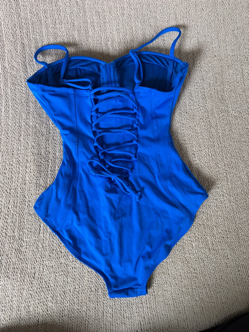 TA3 Pushy underwire pushup corset lace up shaping swimsuit size small short D/DD - Picture 5 of 8